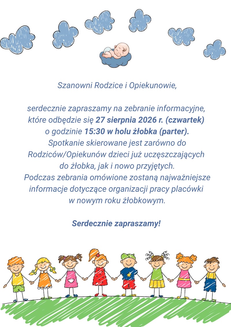 Zebranie informacyjne - plakat